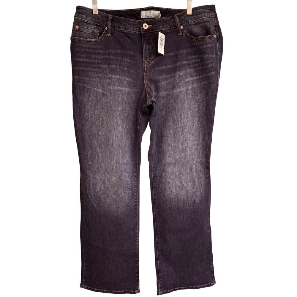 Torrid Denim 20R Relaxed Boot Blue Fortune Jeans Dark Wash Cotton Spandex New